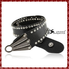 Ceinture en cuir avec des cristaux, ceinture en cuir large en cuir large